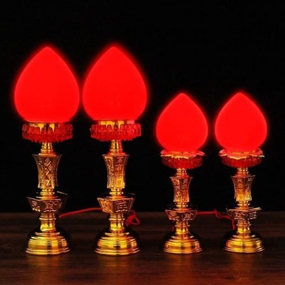 佛前供佛一对长明灯神台灯led电