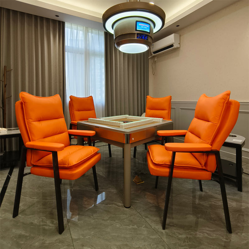 麻将椅棋牌室专用椅舒适久坐麻将机家用四把一套麻将椅子猫抓皮椅