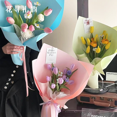 白色硬卡纸硬挺纸花束鲜花包装纸