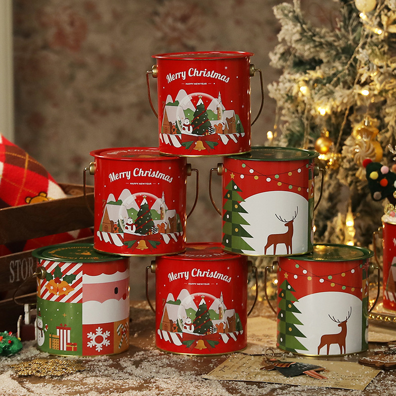 圣诞节礼物平安夜苹果圣诞礼盒小礼品包装铁盒2025新款创意空盒