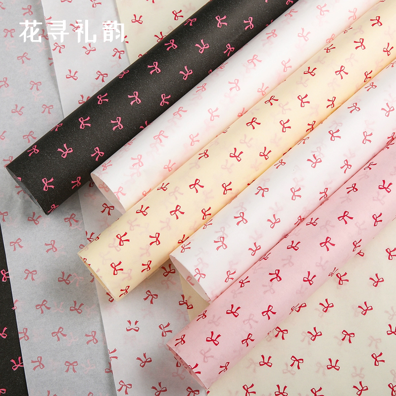 蝴蝶结雪梨纸内衬花束鲜花包装纸