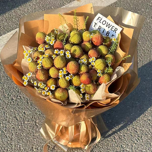 花艺荔枝固定托水果花束包装