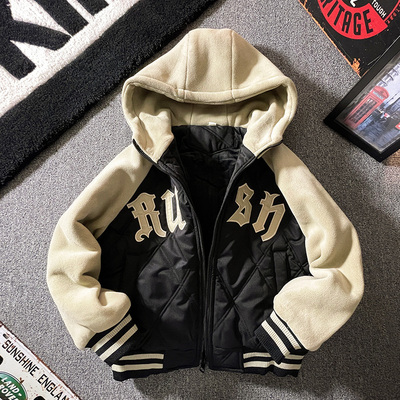 壹贝优夹棉加厚秋冬连帽时尚外套