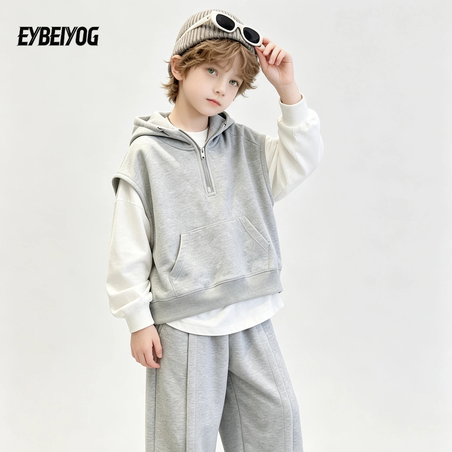 EYBEIYOG男童春秋装套装洋气中大童运动三件套休闲2026新款儿童潮