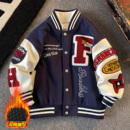 男童外套夹棉春秋儿童棒球服秋装 中大童儿童夹克加棉加厚 2025新款