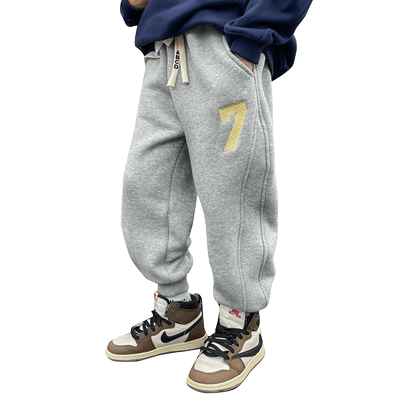 一体绒加厚保暖卫裤一条过冬男童