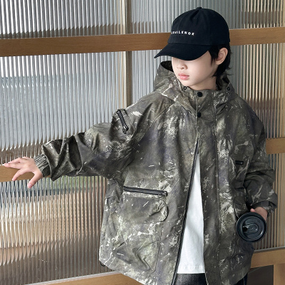 男童迷彩服中大童时尚休闲外套