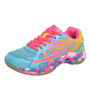 打羽毛球鞋女款专业排球网面透气男训练鞋正品运动鞋儿童乒乓球鞋