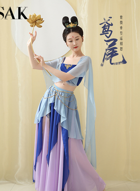 敦煌飞天异域风民族风情改良汉服西域古风汉元素演出舞蹈服套装女