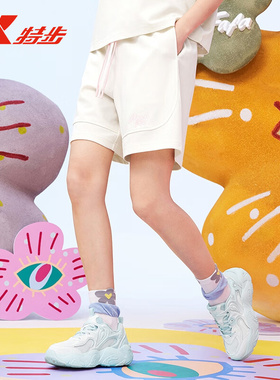 特步ATOMO FAFA丨休闲运动裤2025夏季新品针织五分裤975328600181