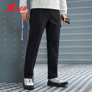 保暖针织直筒裤 特步运动裤 新款 2025冬季 976429630181 加绒加厚男裤