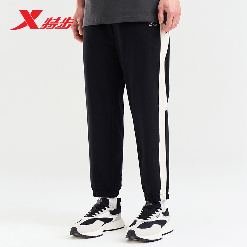 特步运动裤男九分裤2024夏季新