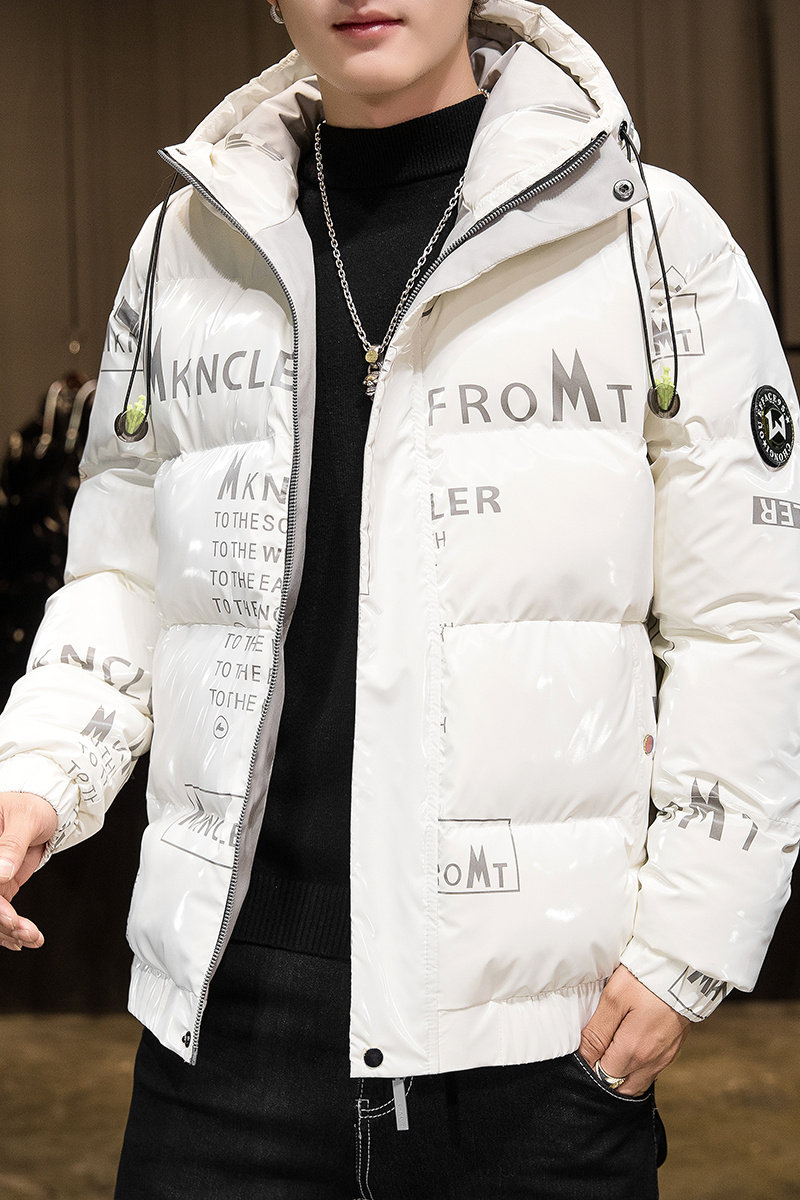 2023新款印花涂鸦情侣冬季加厚短款带帽修身羽绒服时尚Y2219-P115,男装羽绒服,星座815-2