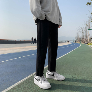 22直筒宽松毛边牛仔裤男韩版潮流裤子春夏薄款休闲九分裤G22-P38图片