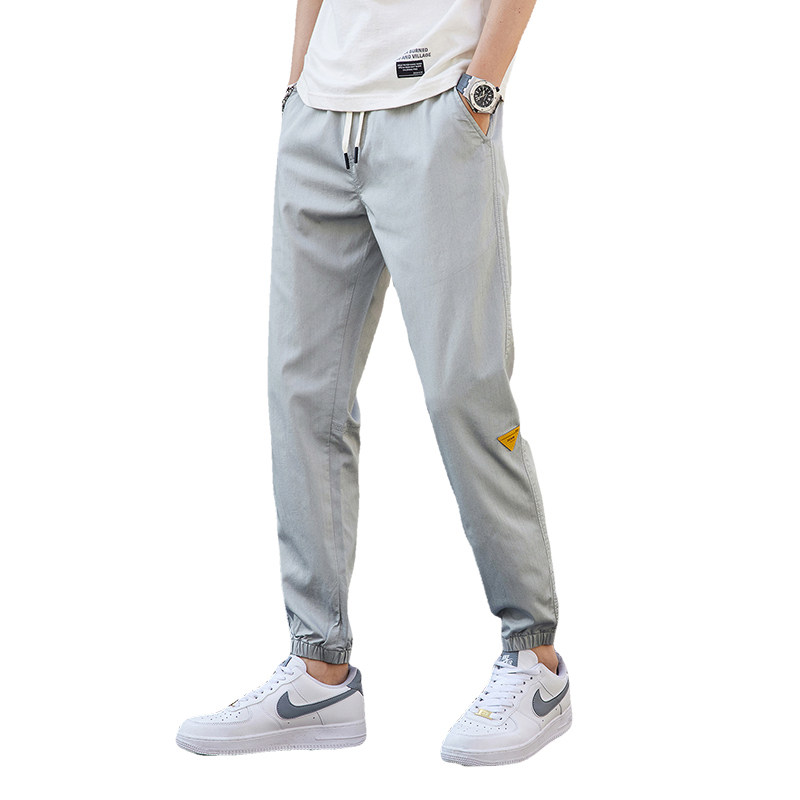 2023春夏松紧腰束脚宽松哈伦休闲裤男3色M-5XL码K2282-P45,男装休闲裤,星座815-2