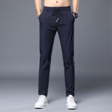 22男士速干裤夏季薄款宽松直筒休闲长裤冰丝工装裤子K8807-P23，男装休闲裤，星座815-2