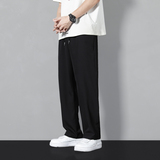 wassuphappy冰丝休闲长裤男生夏季薄款直筒宽松垂感阔腿潮牌裤子，男装休闲裤，星座815-2