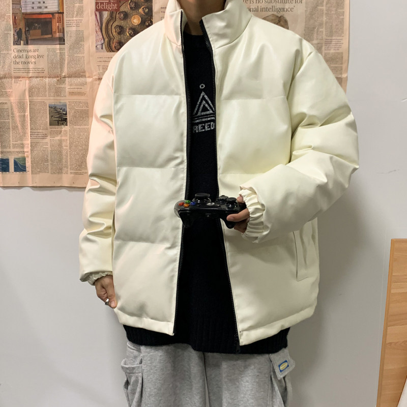 男装棉衣男PU皮棉服2023年新款宽松面包服立领冬装棉袄M2101-P105,男装棉衣,星座815-2
