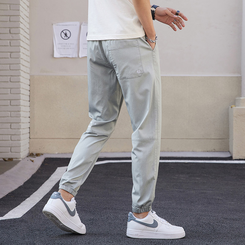 2023春夏松紧腰束脚宽松哈伦休闲裤男3色M-5XL码K2282-P45,男装休闲裤,星座815-2