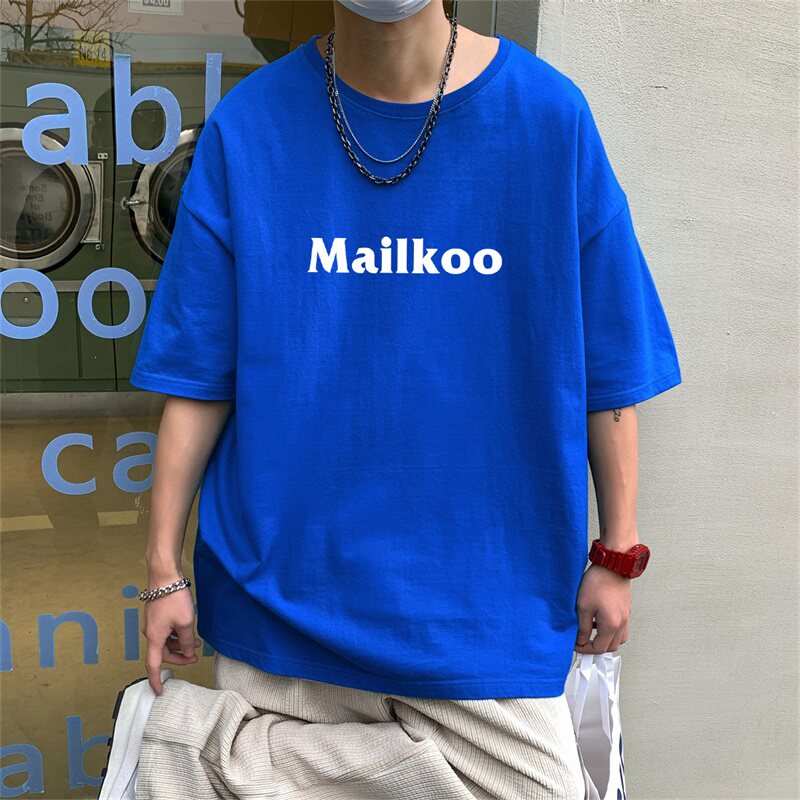 2023夏季新款短袖T恤男大码港风体恤潮牌潮流纯棉打底衫T6607-P15,男装T恤,星座815-2
