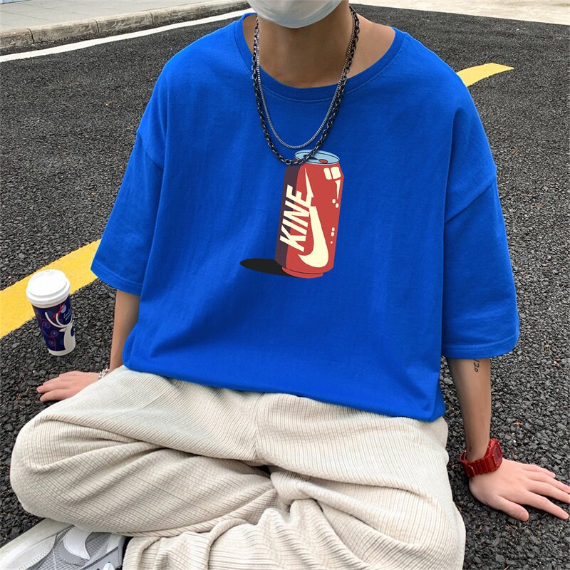 2024夏季新款短袖T恤男大码港风体恤潮牌潮流纯棉打底衫T6609-P15,男装T恤,星座815-2