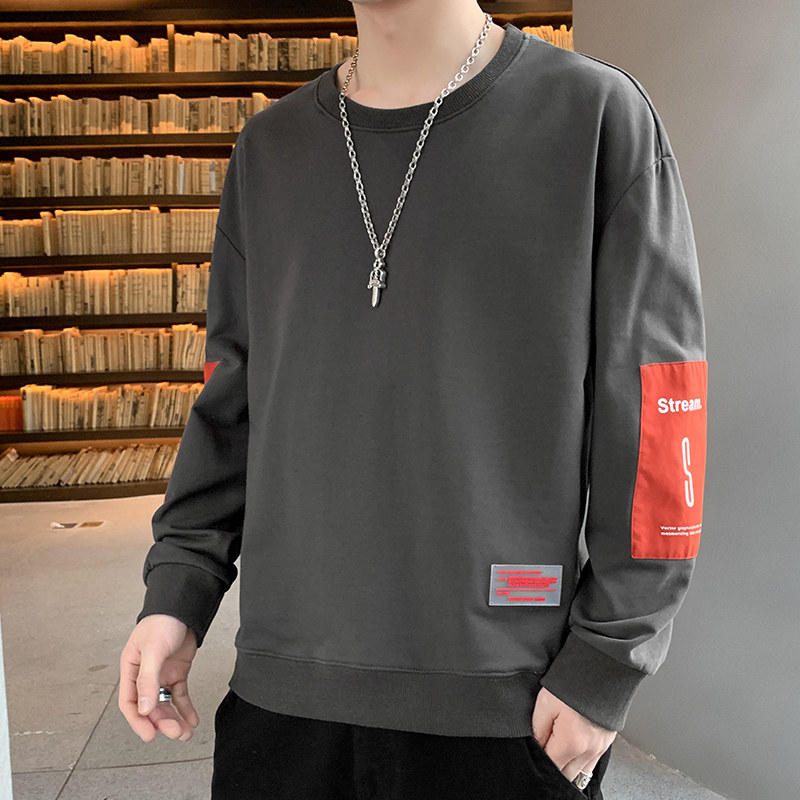 21男士卫衣圆领宽松休闲上衣服男装潮打底衫秋冬款W807-P23图片