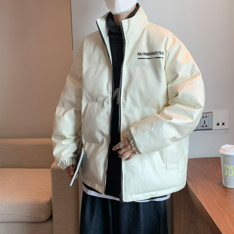 港风棉衣男PU皮棉服21年新款宽松面包服立领冬装棉袄M2102-P6105,男装棉衣,星座815-2