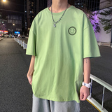 22夏季港风男士百搭休闲复古印花潮大码宽松圆领短袖T恤T6613-P15，男装T恤，星座815-2