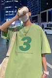 22夏季港风男士百搭休闲复古印花潮大码宽松圆领短袖T恤T6608-P15，男装T恤，星座815-2