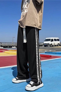 休闲裤春夏季男士宽松哈伦裤潮流阔腿网红同款宽松卫裤K404-P25图片