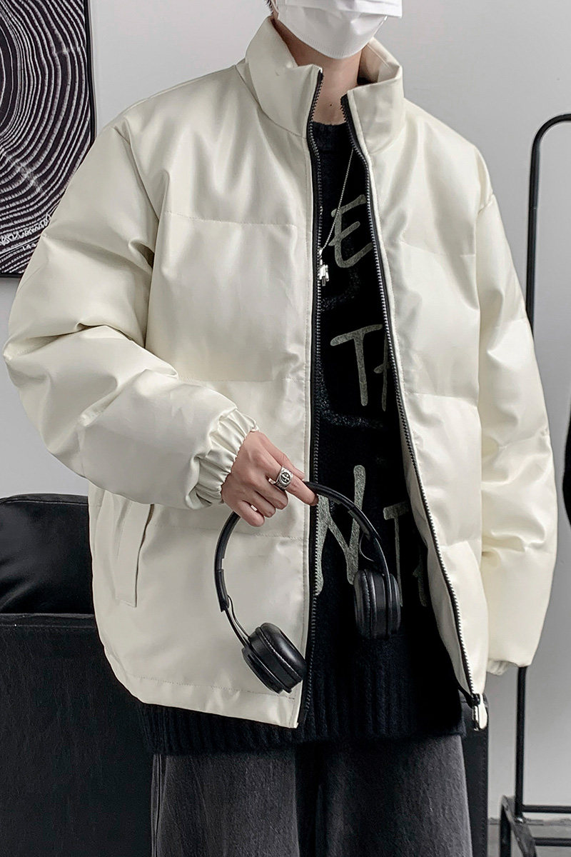 男装棉衣男PU皮棉服2023年新款宽松面包服立领冬装棉袄M2101-P105,男装棉衣,星座815-2