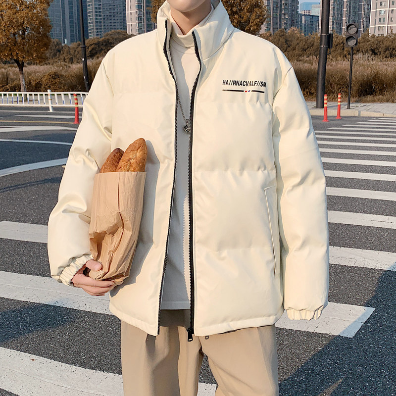 港风棉衣男PU皮棉服21年新款宽松面包服立领冬装棉袄M2102-P6105,男装棉衣,星座815-2