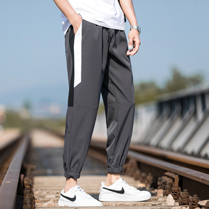 夏季九分运动男哈伦束脚裤韩版潮流新款男士休闲裤子K01-P28,黑短款卫衣搭配什么裤子图片