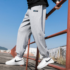 春季束腳男褲子寬鬆加絨運動褲休閒褲流行潮流衛褲