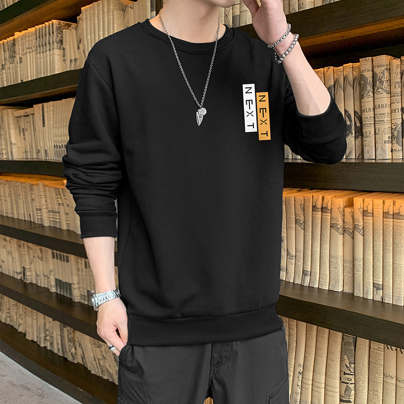 跑量卫衣男21秋季打底上衣潮流韩版宽松T恤时尚百搭长袖W005-P16图片