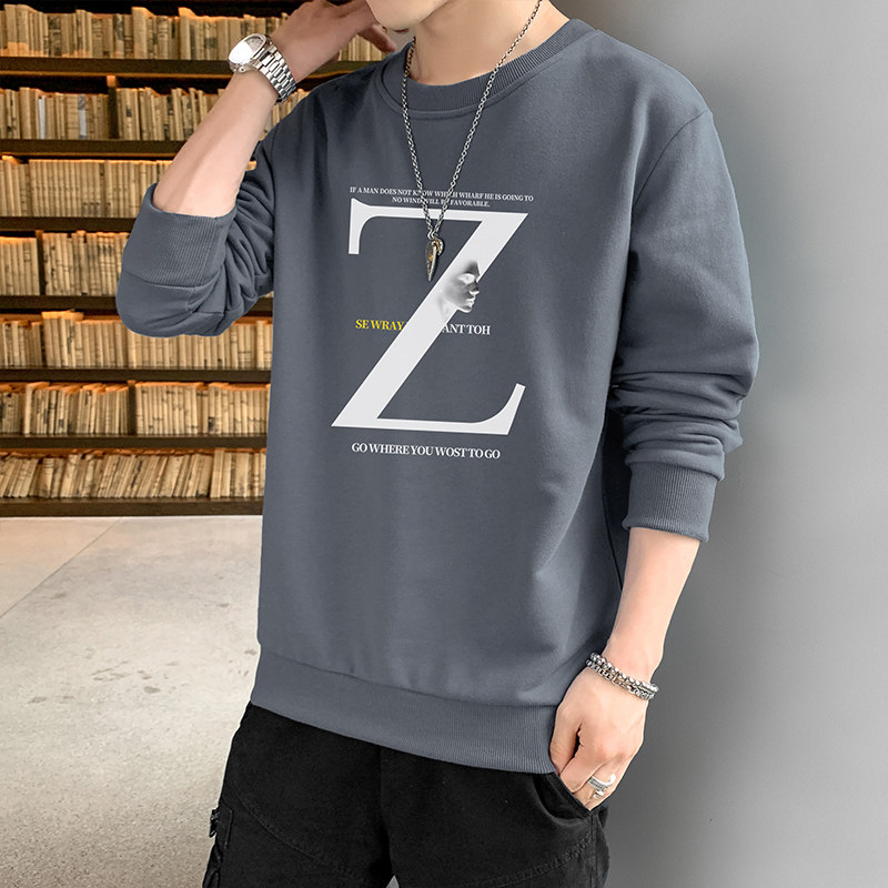卫衣男202秋季打底上衣潮流韩版宽松T恤时尚百搭长袖W001-P16,男装卫衣,星座815-2