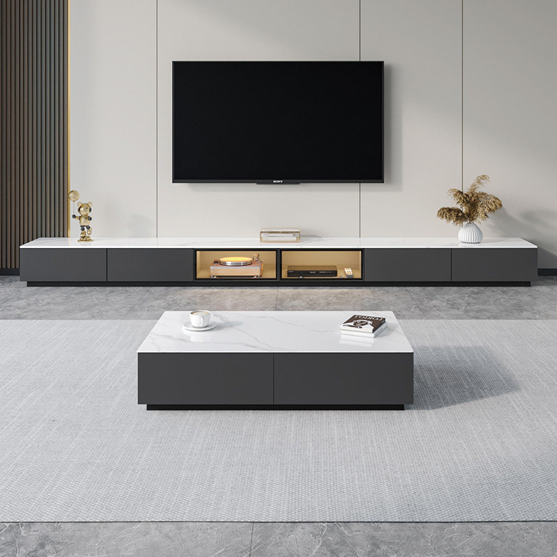 岩板电视柜茶几组合现代简约客厅极简轻奢地柜小户型地台电视机柜,住宅家具,电视柜,淘宝优惠券,粉丝福利购,淘宝优惠卷