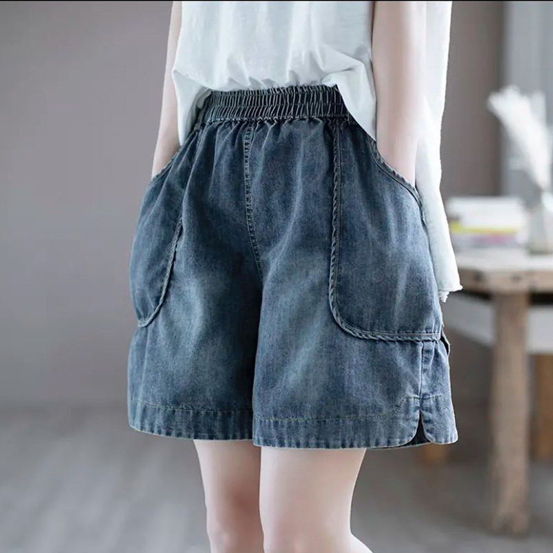 夏装高腰牛仔裤女宽松女装新款短裤休闲裤时尚爆款裤子女士五分裤