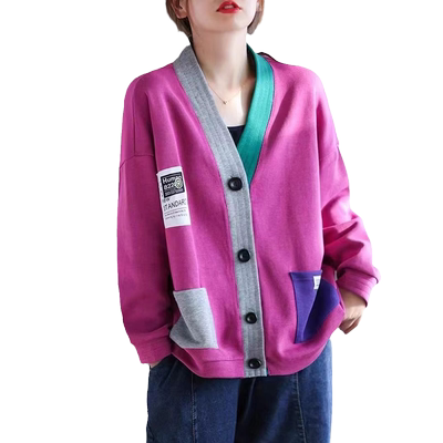 卫衣外套女2025新款春秋季宽松显瘦休闲大码韩版长袖卡开衫女百搭