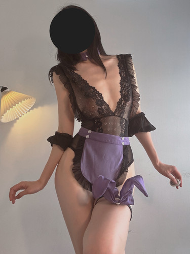 Wondewr性感蕾丝连体衣女纯欲风透视网纱吊带睡裙
