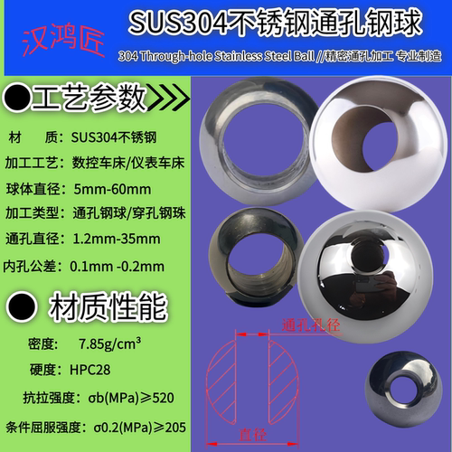 金鸿业不锈钢球通孔球钢珠