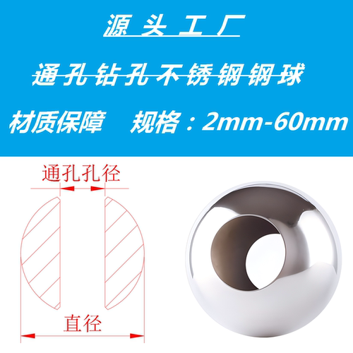 金鸿业实心通孔不锈钢球