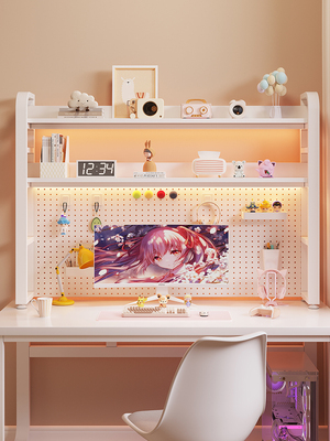 网红学生桌面置物架学习书桌收纳架子电脑办公桌上多层洞洞板书架