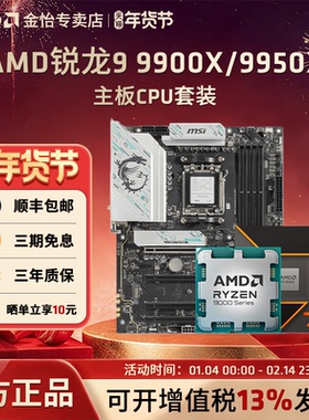 AMD锐龙R9 9900X/9950X板U套装搭华硕微星B850/X870主板CPU套装