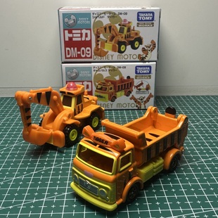 TOMY多美卡迪士尼工程车DM-09跳跳虎挖掘机翻斗车 合金小车模玩具