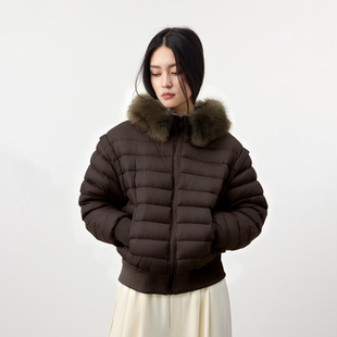 25FW泡芙毛领排骨收腰罗纹羽绒服 life Set for