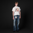 Set for life 25SS 002F复古深蓝水洗做旧微喇版型牛仔裤