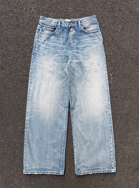 Set for life x Wirote 联名 云絮清蓝 微阔直筒版型牛仔裤
