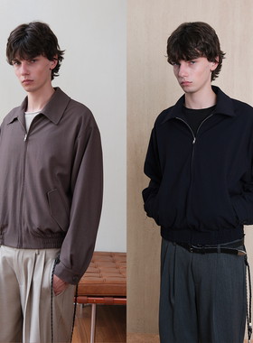 Set for life 25FW 千鸟暗纹磨毛拉链夹克