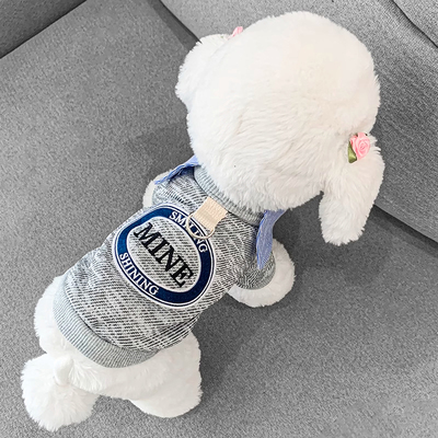狗狗衣服小型犬秋天幼犬防脏泰迪比熊可牵引高颜值秋季约克夏秋装